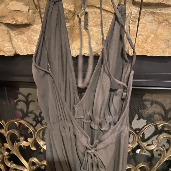 Love stitch long olive bohemian maxi dress - Picture 2 of 7